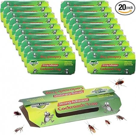 Pack 20 Trappole per Scarafaggi - Disinfestazione Professionale e Casa - pacco 20 trappole scarafaggi