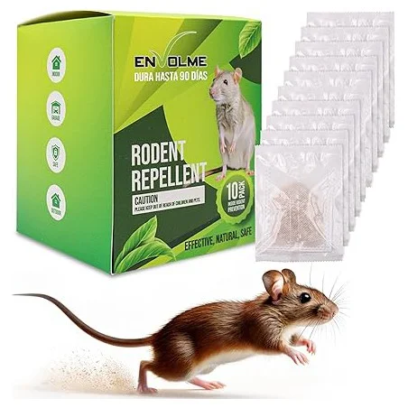 Disabituante Topi all'Olio di Menta Piperita - Tecnologia 2025 (10 Sacchetti) - repellente topi menta piperita
