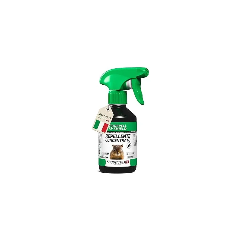 Repell Shield Spray Roditori - Repellente Naturale Topi e Scoiattoli (250ml) - repell shield topi