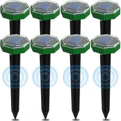 Repellente Ultrasuoni Solare per Topi e Talpe - Maxi Pack 8 Pezzi (IP65) - set 8 scaccia talpe