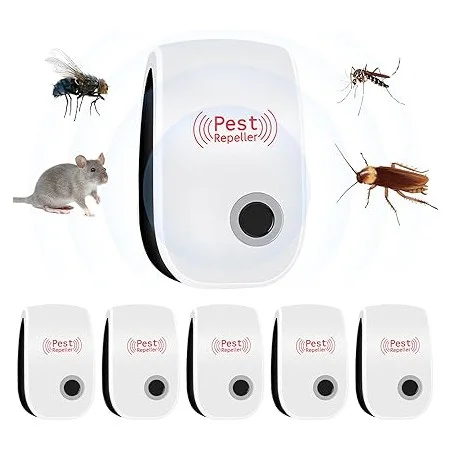 Repellente Ultrasuoni per Topi e Insetti - Maxi Pack 6 Pezzi (Silent Guard)