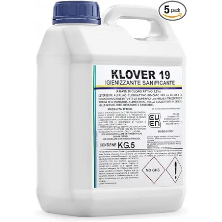 Detergente Sanificante al Cloro Attivo 5KG - Pulizia Profonda 2.2%