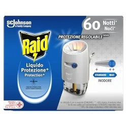 Raid Liquido Elettrico Advanced (Base + Ricarica) - Antizanzare 60 Notti Regolabile - raid liquido elettrico ricarica