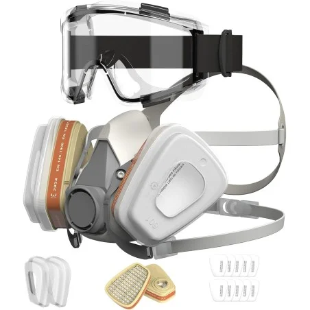 Maschera Industriale Multiuso - Protezione Vapori e Polveri (Mezza Faccia)