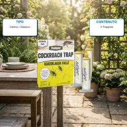 Trappola Scarafaggi e Blatte Internal Catch Pack 4 Pezzi Discreta