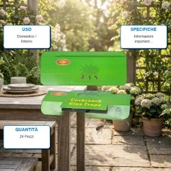Pack 24 Trappole Scarafaggi Anti-Blatte Disinfestazione Domestica