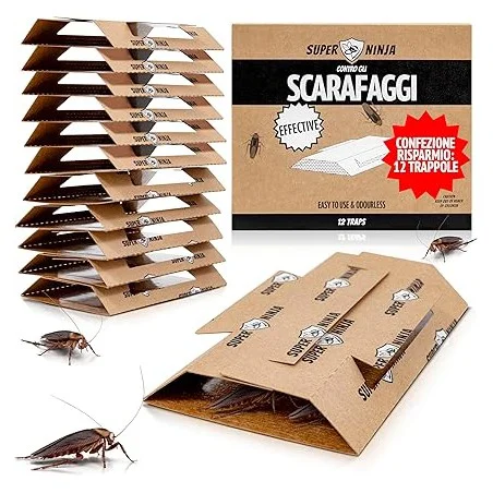 Super Ninja Trappole Per Scarafaggi 12 Pezzi
