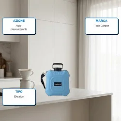 Tech Garden Irroratore Elettrico a Zaino 5L/8L Comfort